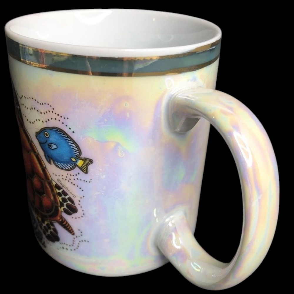 Beautiful Cayman Islands Souvenir Mug Sea Turtle Tropical Fish in EUC - Picture 3 of 9